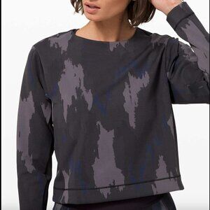 Lululemon Robert Geller Take The Moment Long Sleeve Cropped Super Dark Inkwell M